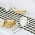 thumbnail image 4 of BalsaCircle 14" x 108" Gingham Checkered Table Runner Party Linens Black, 4 of 4