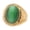 Gold Green, variant on Unisex Stainless Steel Classic Oval Green Agate Signet Rings Wedding Jewelry Silver Size 7