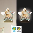 thumbnail image 4 of Star Night Light Auto On/Off Plug-in Wall Light with Light Sensor Warm White LED for Home Party Watercolor Adorable Bunny, 4 of 6