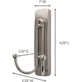 thumbnail image 5 of Command Bath Set Satin Nickel Adhesive Soap Dish Double Hook Single Hook, 5 of 13