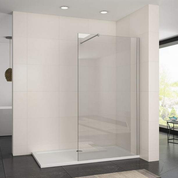 Elegant 1100mm Frameless Wet Room Shower Screen Panel 8mm Easy Clean Glass Walk In Shower