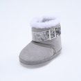 thumbnail image 5 of URMAGIC 0-18M Newborn Baby Cute Boots Winter Infant Soft Sole Anti-Slip Shoes Toddler Solid Button Snow Warm Boots, 5 of 7