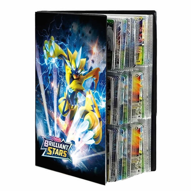 Álbum de cartas de Pokémon, carpeta de colección de 9 bolsillos, libro de Pokemon, 540 tarjetas, mapa de Pokémon, Charizard, Pikachu, soporte cargado de lista Fivean unisex
