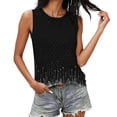 thumbnail image 2 of Pounoo Womens Tees Jungle Pattern Sleeveless Relaxed Fit Lightweight Comfy Shirts Casual Street Style Tops Beach Weekend Wear Gift, 2 of 5
