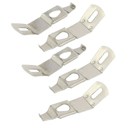 Spring Hanger - Uxcell Picture Photo Frame Hardware Metal Spring Turn Clip Hanger Silver Tone 5pcs
