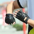 thumbnail image 5 of Clearance Hand protection equipment under $5,Dress Choice Fingerless Faux Leather Gloves Black Sports Biker Punk Gloves For Women Men Dress Choice Fingerless Faux Leather Gloves Black Sports Bi, 5 of 8