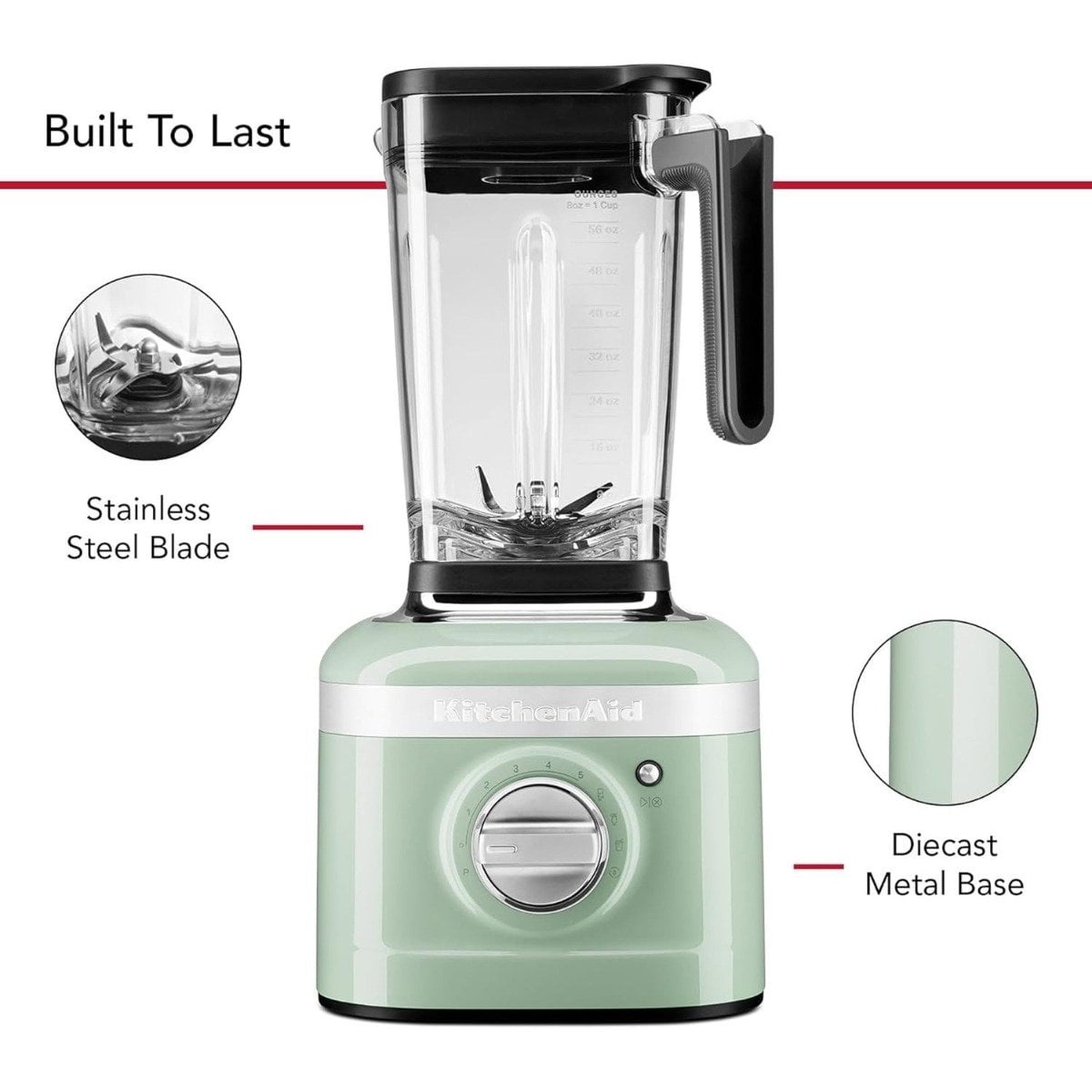 KitchenAid K400 5-Speed Blender with Tamper, 3-Part Blending