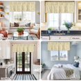 thumbnail image 5 of Yellow Flowers Farmhouse Short Window Curtain Valances, Country Pastoral Floral Leaves Vines Rod Pocket Kitchen Valances for Living Room Bedroom Bathroom Cafe 42" x 18", 5 of 8
