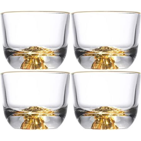 

PIKADINGNIS 4pcs Heavy Glass Sake Cup 110ml Chinese Liquor Cup
