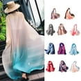 thumbnail image 1 of Women Scarf Gradient Color Sun Protection Spring Summer Multicolor Printed Shawl Poncho for Beach, 1 of 7