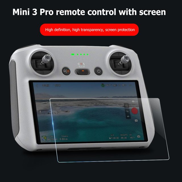 5 juegos de película de pantalla de vidrio templado 9H para control remoto DJI Mini 3 Pro Ndcxsfigh Para estrenar