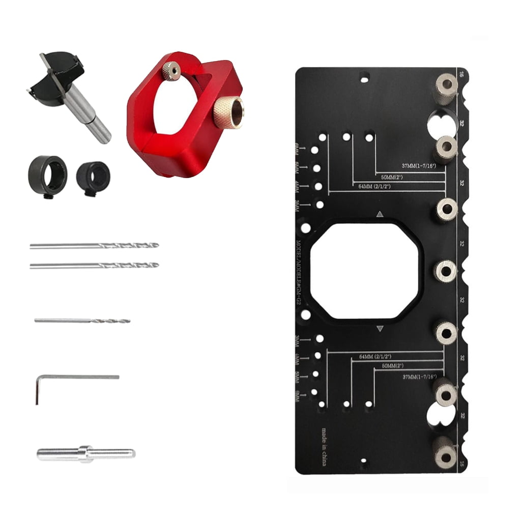 35mm Cabinet Hinge Jig Drilling Hole Puncher Concealed Hinge Jig Accurate Woodworking Dowel Jig Drill Guide Locator