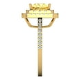 thumbnail image 3 of Halo Engagement Ring for Women - 2.07ct Natural Citrine in 14K Yellow Gold Promise Ring, 3 of 6