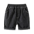 thumbnail image 2 of YTDSCS Kids Boys Denim Shorts for Toddlers Baby Elastic Waist Summer Casual Short Pants Solid Colour Jeans Five Pants 1-8T, 2 of 9