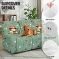 thumbnail image 5 of COEQINE Extra Large Recliner Cover Soft Thick 3 Seater Sofa Protector 8 Pieces Reclining Sofa Slipcover Recliner Seat Cover with Elastic Bottom and Side Pocket, Frog Mushroom Green, 5 of 8