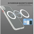 thumbnail image 3 of Magnetic case for iPhone X and iPhone Xs Compatible with MagSafe, Translucent Matte Protection Cover with Soft Edge, Hard PC Back and TPU Hybrid Anti Yellow slim fit shell, 5.8 inch White, 3 of 10