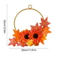thumbnail image 5 of YOTQUSKI Fall Wreath,12.6" Wreath for Front Door with Maple Leaf & Pumpkin,Farmhouse Autumn Wreath Gifts for women Autumn Fall Halloween Thanksgiving Wall Decor, 5 of 5