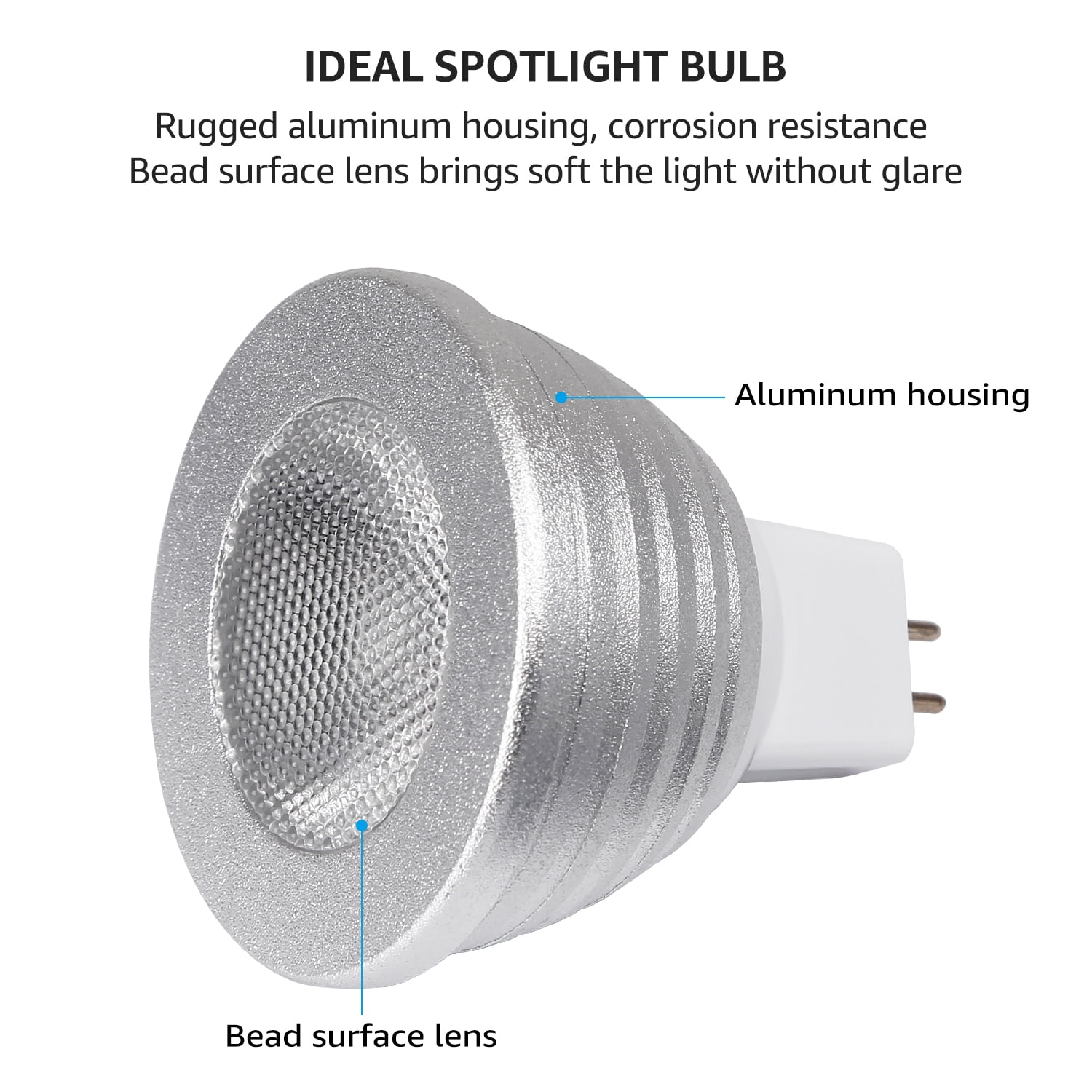 6 Pack RGB Color Changing LED Floodlight Bulb Kit, 3W Multi-Color LED MR16 Light Bulbs with GU5.3 Base & 2 IR Remote Controllers, Silver Finish