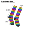 thumbnail image 2 of Naloa Colorful Glitter Rainbow Thigh High Socks Extra Long Stretchy Sock Women Over Knee High Opaque Stocking Daily Wear, 2 of 6