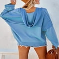 thumbnail image 3 of Ladies‘ Fall Solid Color Long Sleeve Button Down Casual Hoodie, 3 of 6