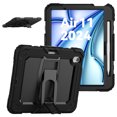 thumbnail image 5 of Case for iPad Air 6th Gen 11" 2024 M2, Military Grade Protective Silicone PC Cover with Screen Protector & Adjustable Kickstand & Shoulder Strap & Pencil Holder & 3-layer Protection, Black, 5 of 8