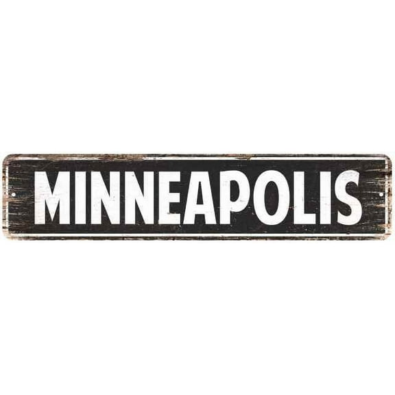 MINNEAPOLIS Gift Cities Metal Signs Home Decor Gift 4x18 204180004050