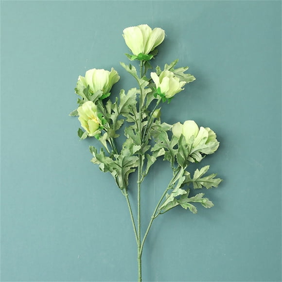 PEONAVET Plastic Decoration Artificial Silk Fake Chrysanthemum Flowers Leaf Floral Wedding Home Decor