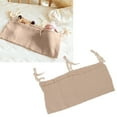 thumbnail image 1 of Bolsa Colgante de Almacenamiento para Cama de Bebé, 2 Bolsillos, Correa Ajustable, Tela de Algodón Puro, lavable, Cómoda para Cuna de Guardería, 1 of 7