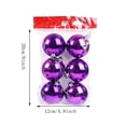 thumbnail image 2 of QISIWOLE Christmas Ball Ornaments Set of 6, Purple Shatterproof Lightweight Tree Balls, 2.36 x 2.36 in Plastic Ornament Set, for Christmas Tree Wreath Garland and Holiday Party Decor, 2 of 6