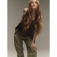 thumbnail image 5 of Women Sequin Top Rhinestone Sparkle Sleeveless V Neck Camisole Open Back Summer Party Clubwear Black S, 5 of 9