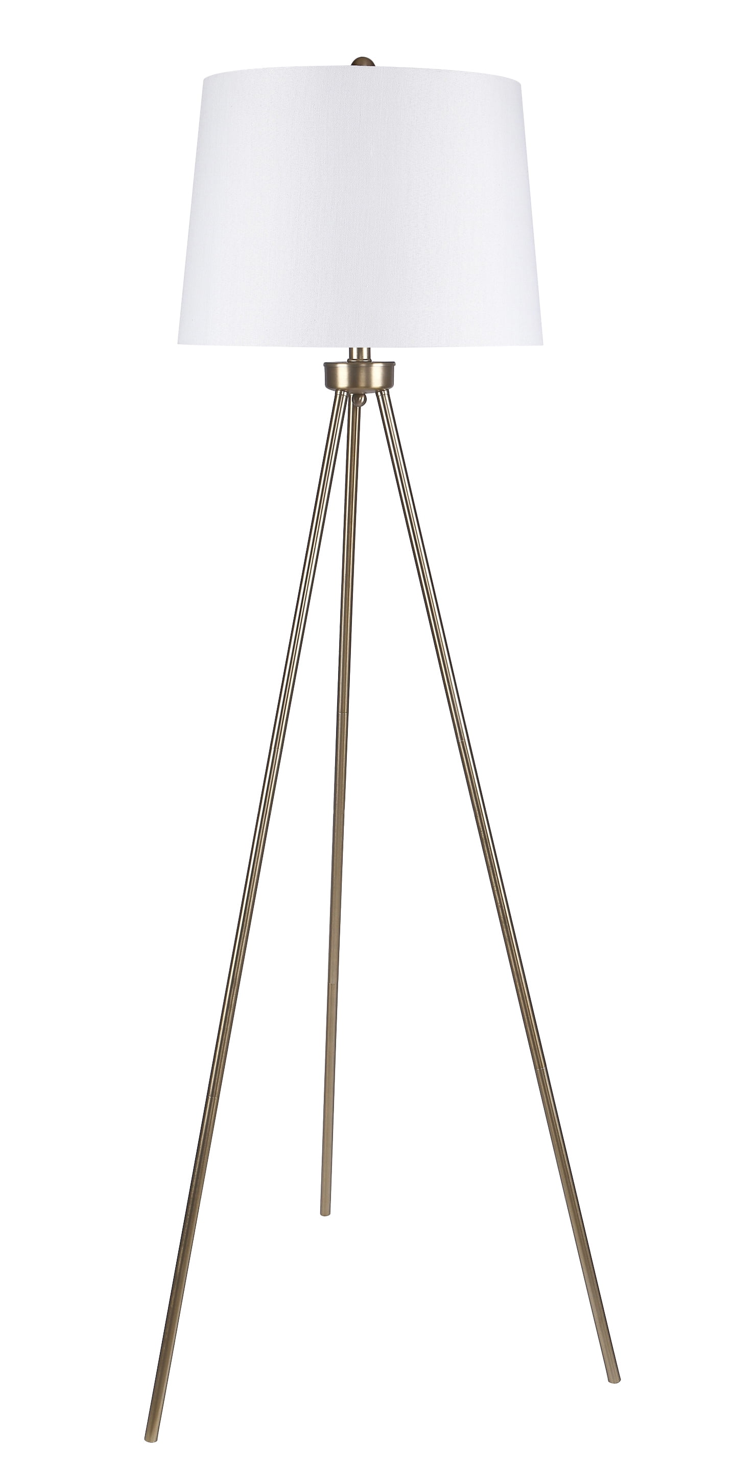 Grandview Gallery 61.75" Modern Plated Gold Tripod Floor Lamp with Off