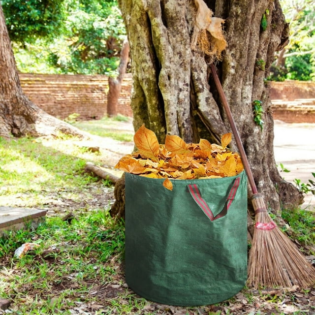 pitrice Sac de Jardinage Réutilisable, Pochette pour Déchets de Feuilles, Poubelle pour Plantes, Contenant à Ordures pour Pelouse, Cour, Piscine avec Couvercle, 72 Gallons