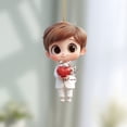 thumbnail image 4 of B Wedding Themed Acrylic Keychain For Car Rearview Mirror Accessories And Backpack Small Pendant, 4 of 5