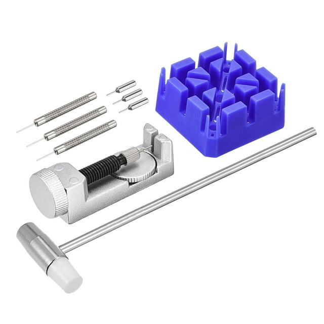 Unique Bargains Watch Band Link Pin Remover, Hammer Punch Pins Blue Strap Holder Watch Repair