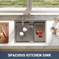 thumbnail image 3 of Bingirl 32-Inch Undermount Kitchen Sink 32 x 19 Inch Undermount Workstation Sink with Sliding Accessories 16 Gauge Stainless Steel Single Bowl Kitchen Sinks for Workstation RV, 3 of 8