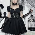 thumbnail image 2 of Plus Size Women Dresses Summer Fashion Solid Color Lace Splicing Dark Slim Princess Dress Casual Beach Party Dresses, 2 of 9