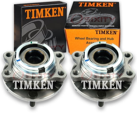 2 pc Timken Front Wheel Bearing Hub Assembly compatible with Infiniti G37 2009-2013