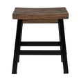 thumbnail image 4 of Pomona Rustic Industrial Barstool – 20” Backless Counter Stool with Solid Pine Wood Seat and Black Metal Legs – Farmhouse Seating for Dining Room, Kitchen, or Office, 4 of 9