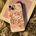 thumbnail image 2 of For iPhone 15 Pro Max Hello kitty Cat Cover For iPhone 14 13 12 11 Pro Max Mini 6 6s 7 8 Plus X XR XS Max white clear Phone case, 2 of 5