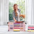 thumbnail image 5 of Foldable Clothes Storage Bags Clothes Organizer Bin with Clear Windows for Clothes Bedding Cute Cat Face Pattern, 5 of 6