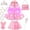 Rose Pink-Light, variant on Princess Dress Up kids Costume Props Halloween Christmas gifts,11Pcs Fairy Princess for Toddler Girls Costume Sets Cape Wand Headband Tutu Skirt Jewelry New Year Gifts for Girls3 4 5 6 7 8 Year Old