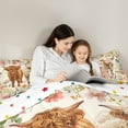 thumbnail image 4 of Manfei Kawaii Highland Cow Full Size Comforter Sets,Rustic Farmhouse Lodge Bedding Comforter Set,Vintage Country Floral Bedding Sets For Girl Kids,Luxury Bedroom Decor Reversible,3pcs, 4 of 7