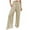 Beige #815, variant on Bovemsi Casual Pants for Women Summer High Waisted Cotton Linen Palazzo Wide Leg Long Pant Trousers With Pocket Beach Trousers