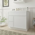 thumbnail image 2 of Vanity Art 36" W Birch Plywood Freestanding Single Base 2 Drawers Storage Cabinet with Soft Close Door, 2 of 9