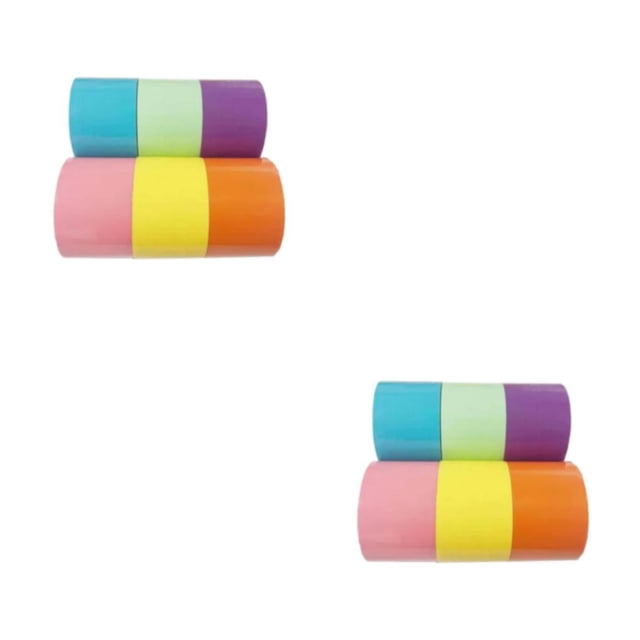 Ounissouiy 6Pcs Funny Sticky Ball Rolling Tape Colorful Decorative for Game Children 6 cm 2Conjunto