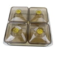 thumbnail image 4 of TISHITA Dried Fruit Plate Candy Nuts Dish with Lid Luxury Food Storage Box Appetizer Serving Tray Divided Serving Platter for 4 grids, 4 of 8