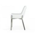 thumbnail image 3 of Limari Home Ganon 19.5" Faux Leather/Steel Dining Chair in White/Brushed, 3 of 5