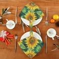 thumbnail image 4 of 1 Pack 20'' x20" Satin Table Napkins Dinner Napkins for wedding Party Decoration events Pattern Of Sunflowers, 4 of 6