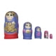 thumbnail image 1 of Juego de muñecas rusas de madera para niños, juego de muñecas apilables, Matryoshka tradicional pintada a mano para mesa de casa de vacaciones, 5 uds. Azul, 1 of 8