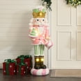 thumbnail image 6 of 4Ft Tall Nutcracker Pink Soldier with Candy Tree Holiday Decoration with Lights, 6 of 12
